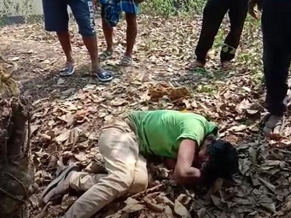 Man beaten up by Public in theft allegations at Amarpur Dalak Bazar Man beaten up by Public in theft allegations at Amarpur Dalak Bazar
